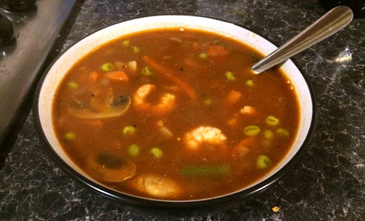 Shrimp hot and sour soup